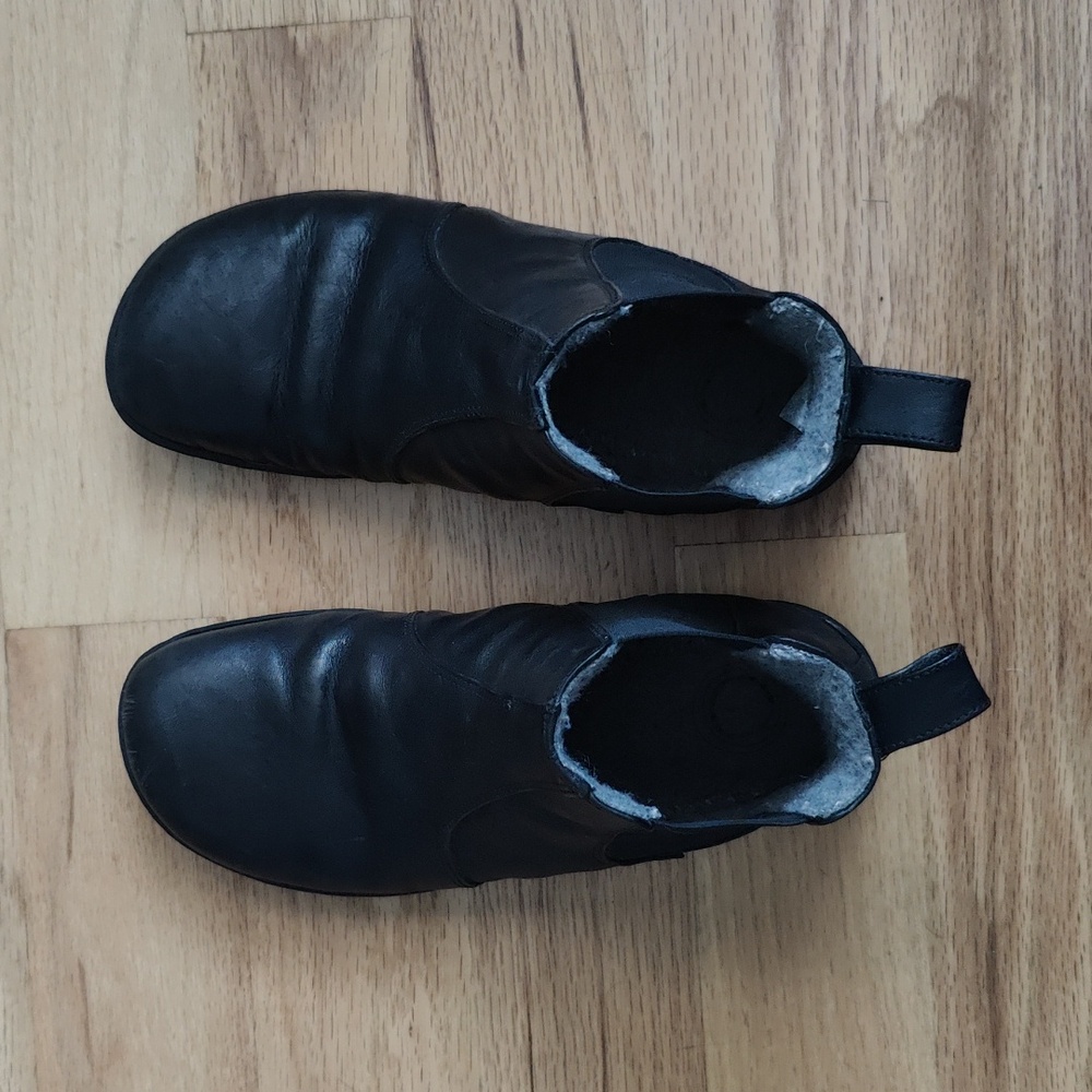 Mukishoes Chelsea Boots Black Leather Size 9